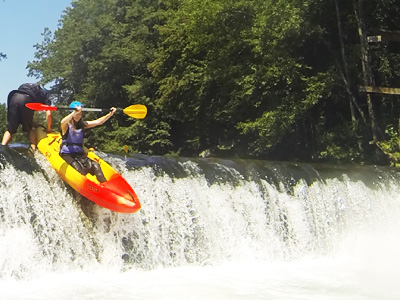 kayaking for families in Slovenia