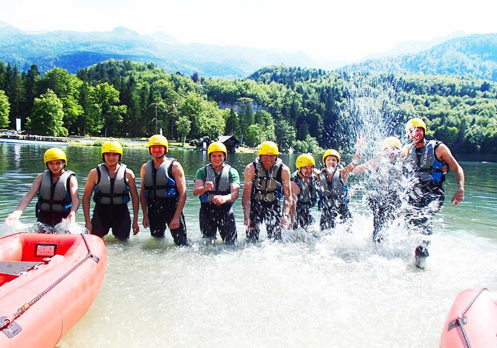 try mini rafting in Slovenia